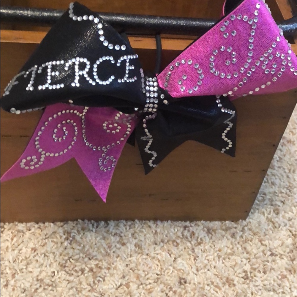 Pink & Black Fierce Cheer Bow